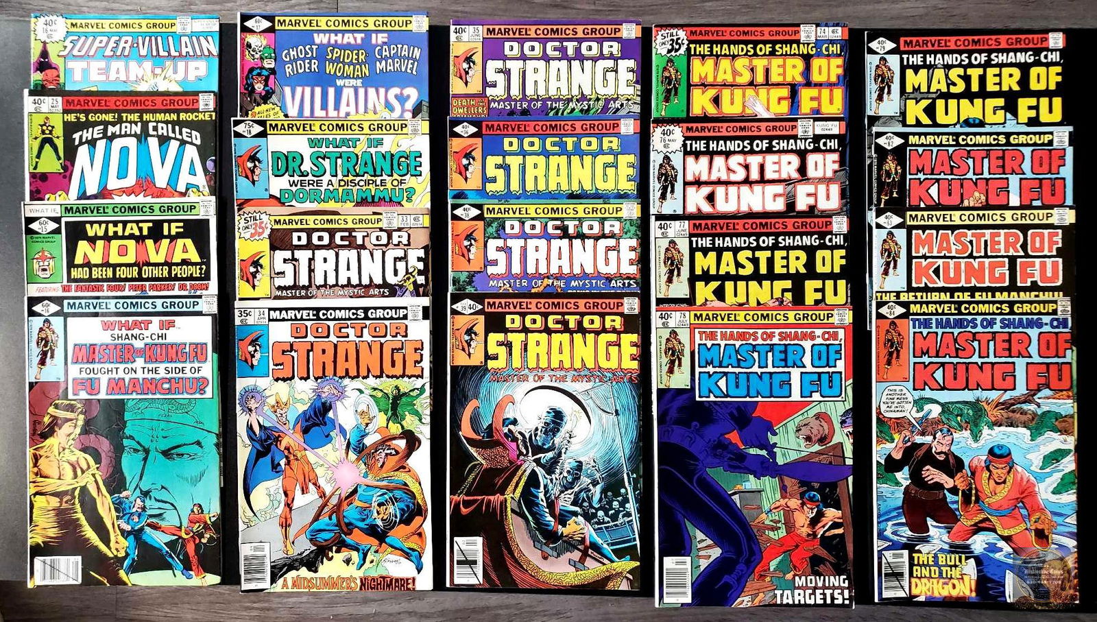 Mixed lot of 20 Marvel comics features What If, Nova, Dr Strange, & Master of Kung Fu. (1 of 6)