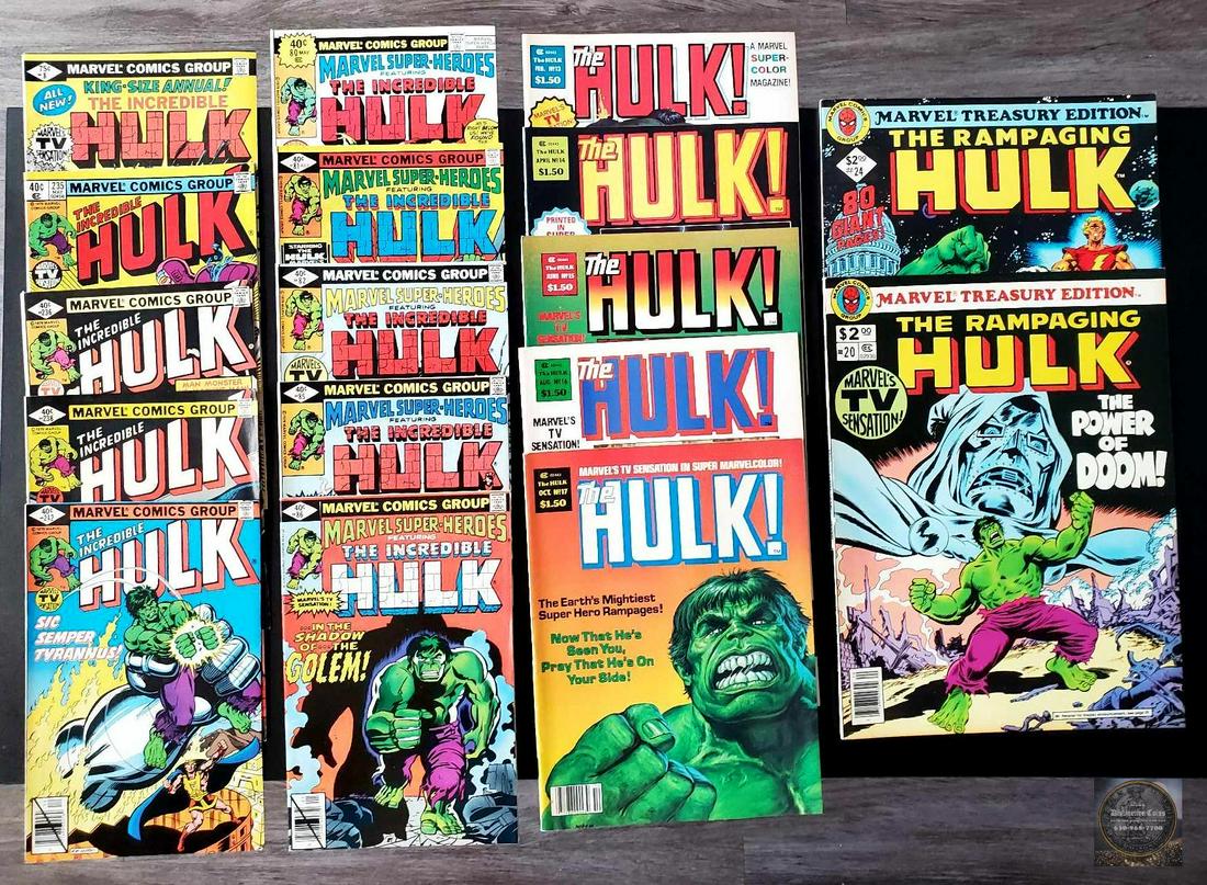 Hulk lot of 10 comics, 4 Magazine comics, & Marvel Treasury Edition comics (1 of 5)