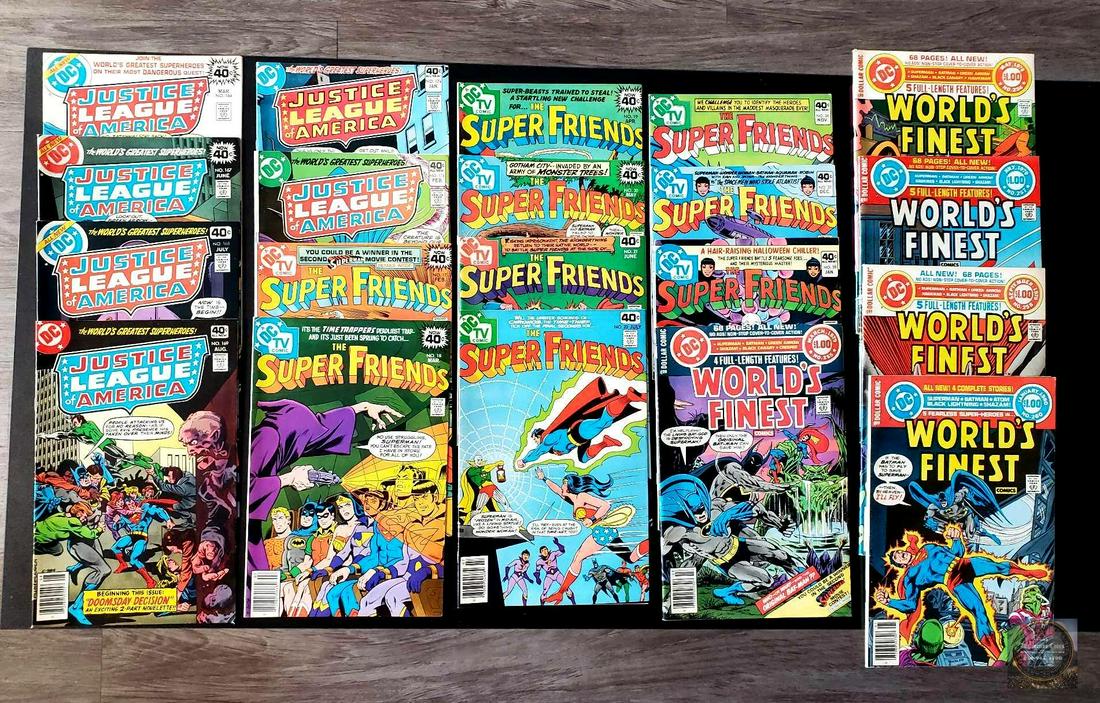 Mixed lot of 20 DC comics features Justice Leage, Super Friends, & Worlds Finest comics (1 of 6)