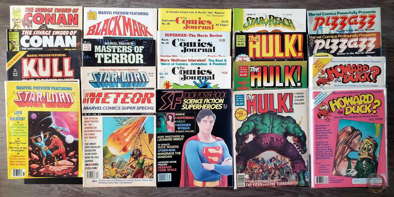 Mixed lot of 20 comic magazines featuring Conan, Hulk Howard the Duck and more (1 of 1)