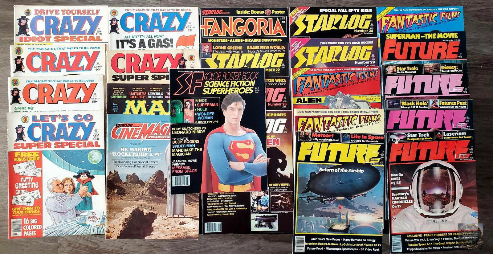 Lot of 22 Magazines plus Starlog/Future Poster book. (1 of 1)