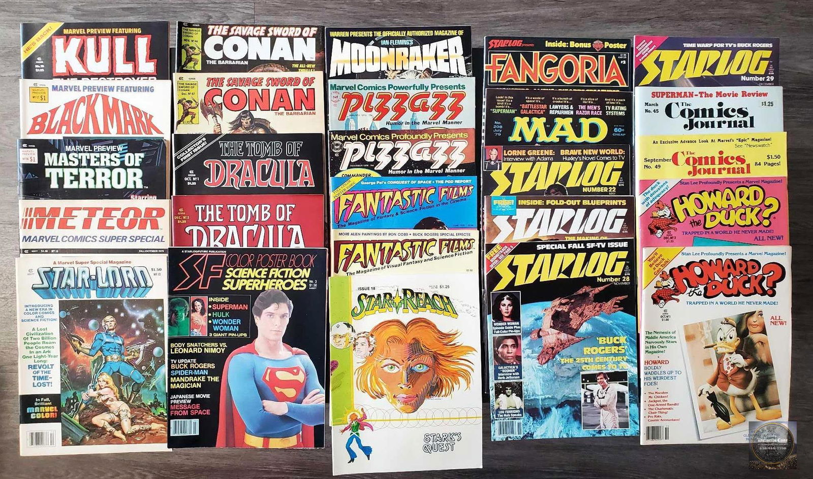 Mixed lot of 25 Magazines plus Poster Book. (1 of 6)