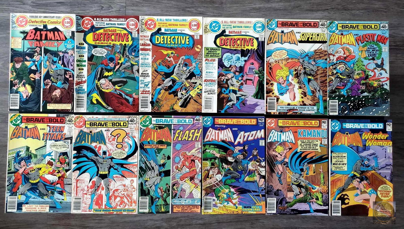 Batman lot of 12 DC comics featuring Detective Comics Batman, and Brave and Bold Batman team up. (1 of 7)
