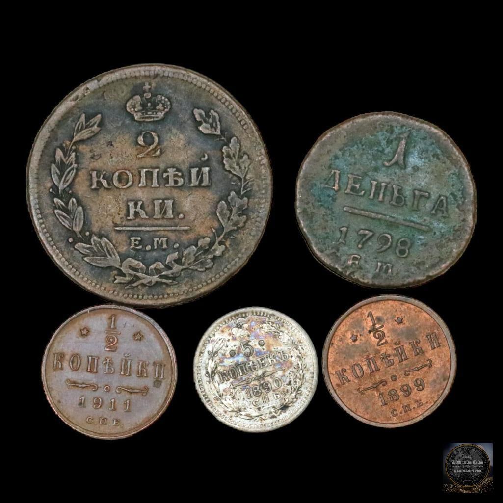 Group of (5) Russia Coins (1 of 12)