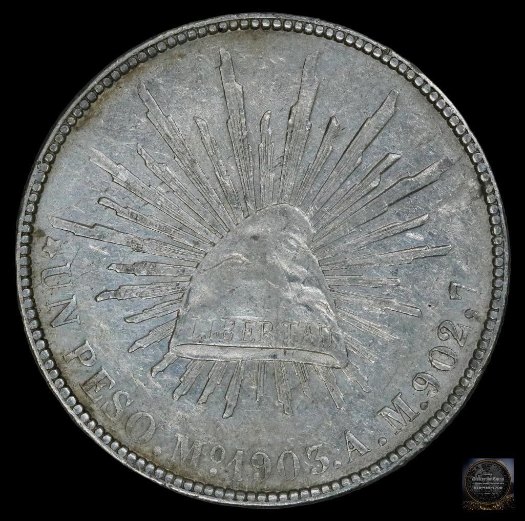 1903 Mo AM Mexico FIRST REPUBLIC 8 Reales Silver (1 of 2)