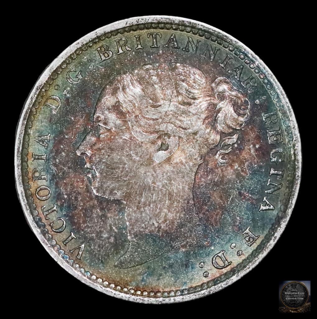 1884 Great Britain 3 Pence Silver (1 of 2)