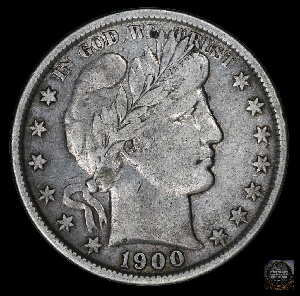 1900 P Barber Silver Half Dollar (1 of 2)