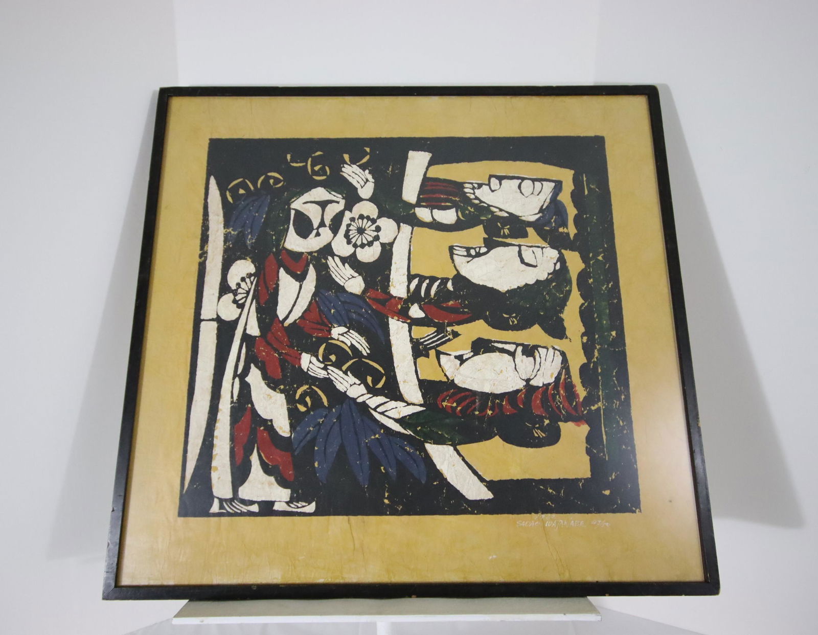 Sadao Watanabe 1913-1996 Angle appearing to 3 wise men in their sleep (1 of 4)