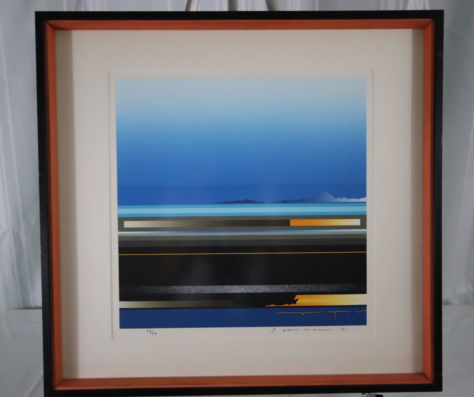 Tetsura Sawda Not titled depicts Horizon where the sky and ocen meet (1 of 5)