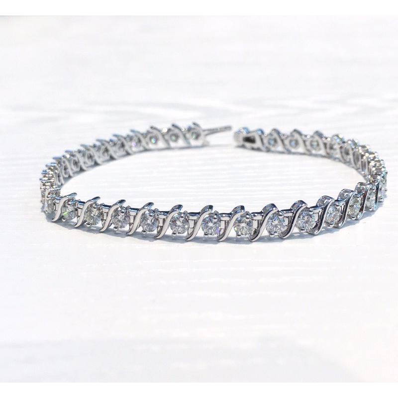 18K White Gold 2.7 CT H Diamond Bracelet (1 of 6)