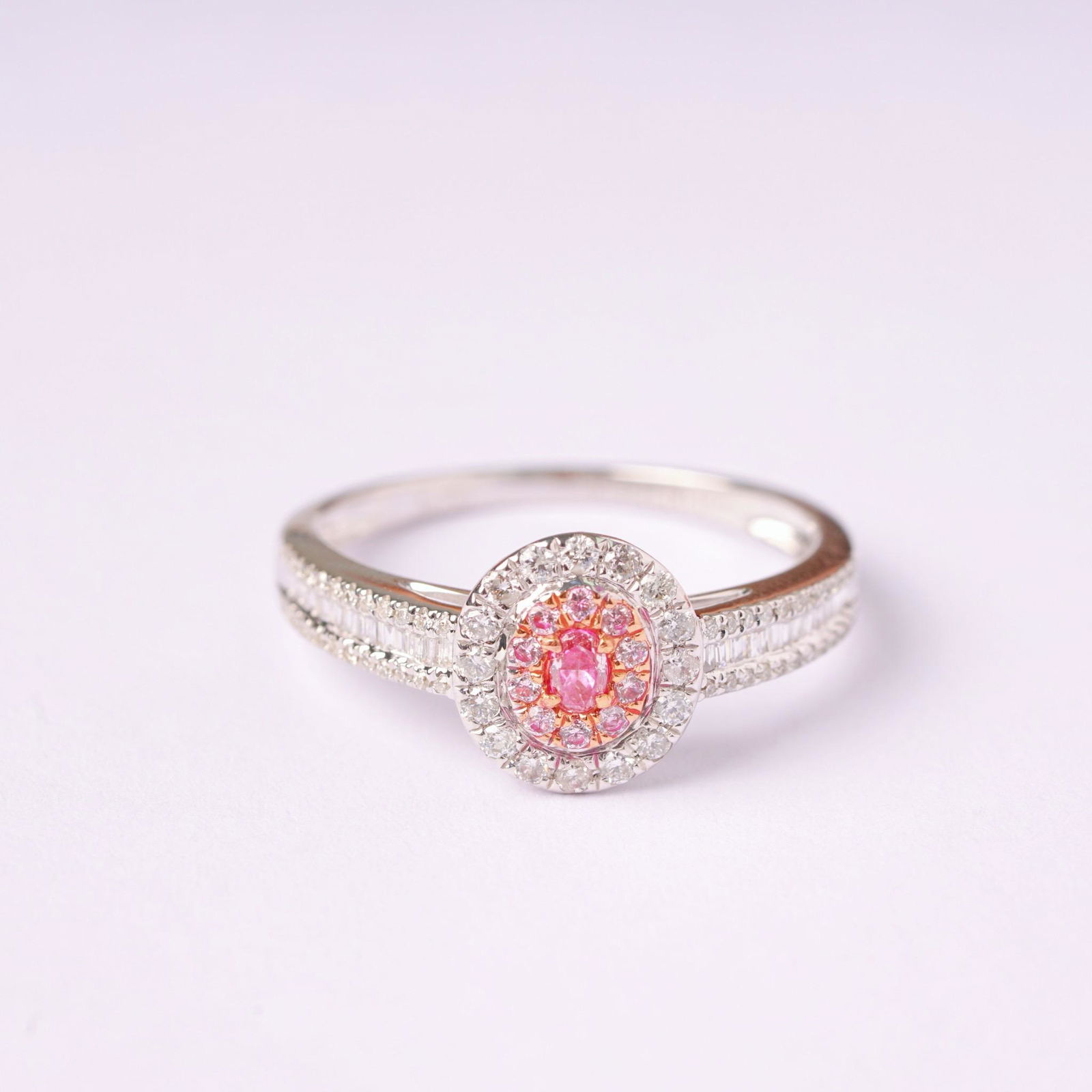 18K White Gold 0.36 CTW Pink Diamond Ring (1 of 6)