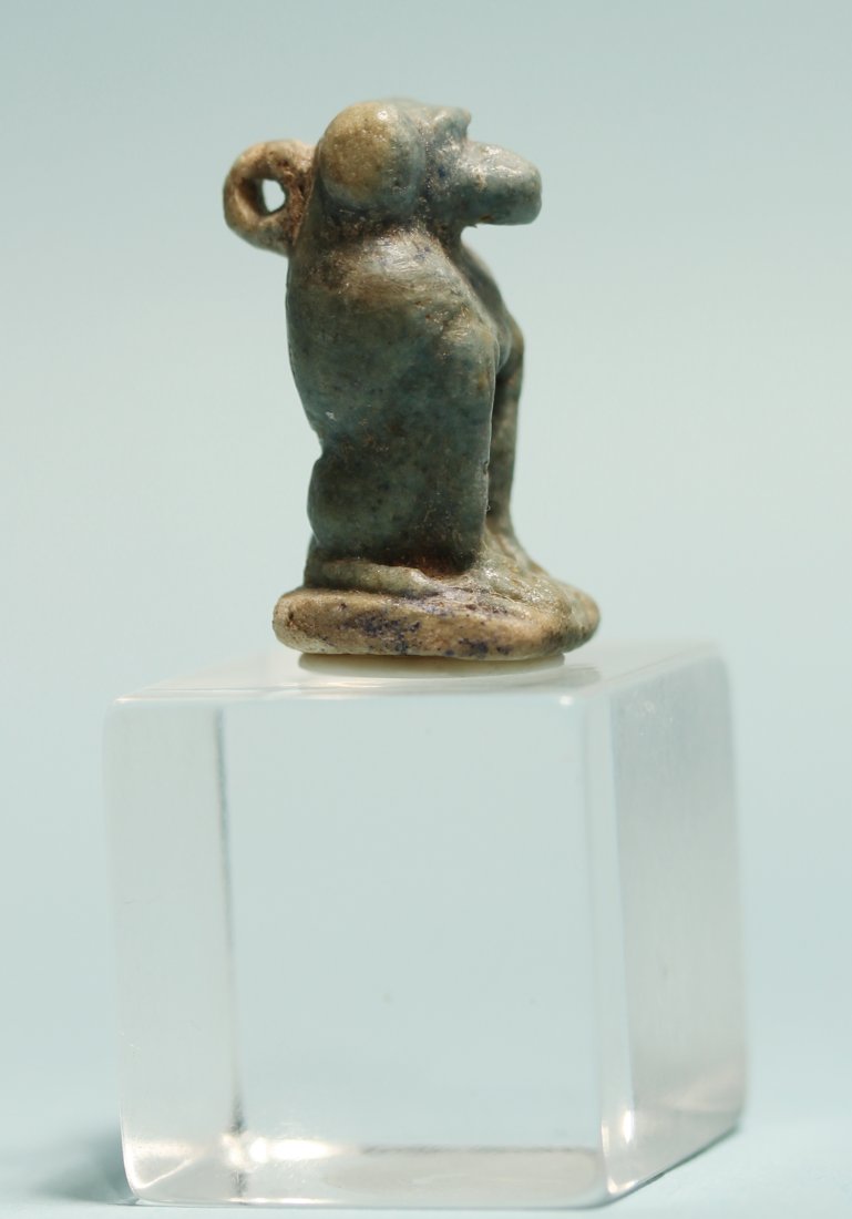 EGYPTIAN FAIENCE BABOON AMULET (1 of 3)