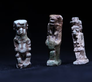Three Egyptian Faience Amulets