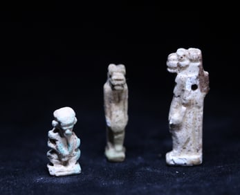 Three Egyptian Faience Amulets