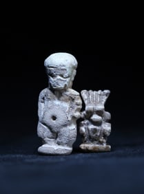 Two Egyptian Faience Amulets
