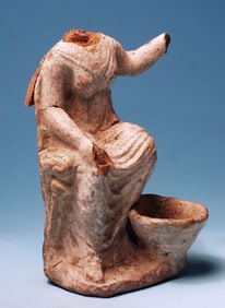 Greek Terracotta Seated Female