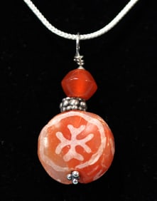 Sasanian Etched Carnelian Bead
