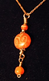 Sasanian Etched Carnelian Necklace