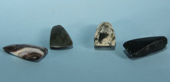 Four Canaanite Stone Votive Axes