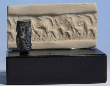 Syrian Black Stone Cylinder Seal