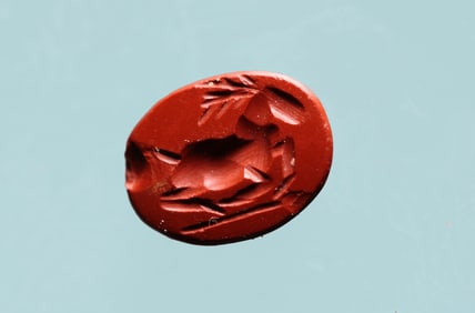 Roman Red Jasper Intaglio of a Deer