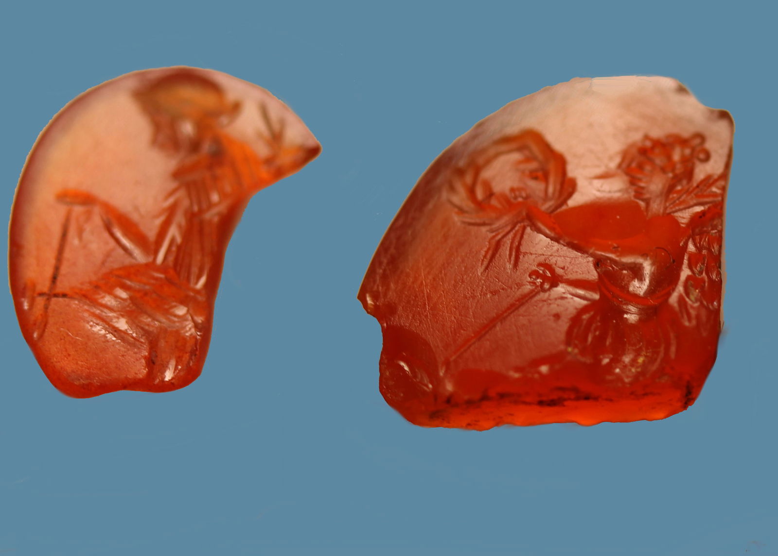 Two Roman Carnelian Intaglios of Women (1 of 1)