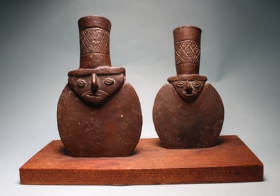 Two Moche Copper Vessels