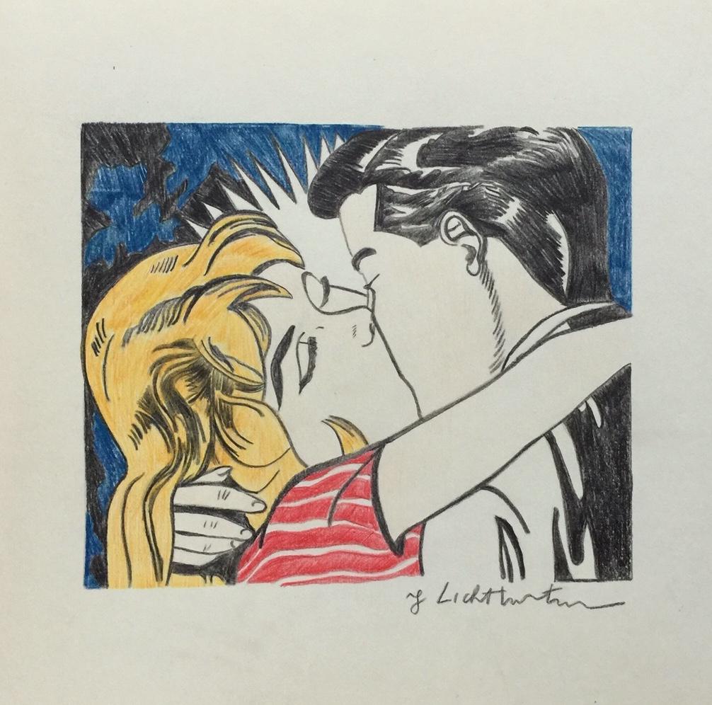 Roy Lichtenstein mixed media on paper American Pop Art (1 of 2)