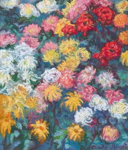 Pastel painting French Impressionism Claude Monet bloom flowers