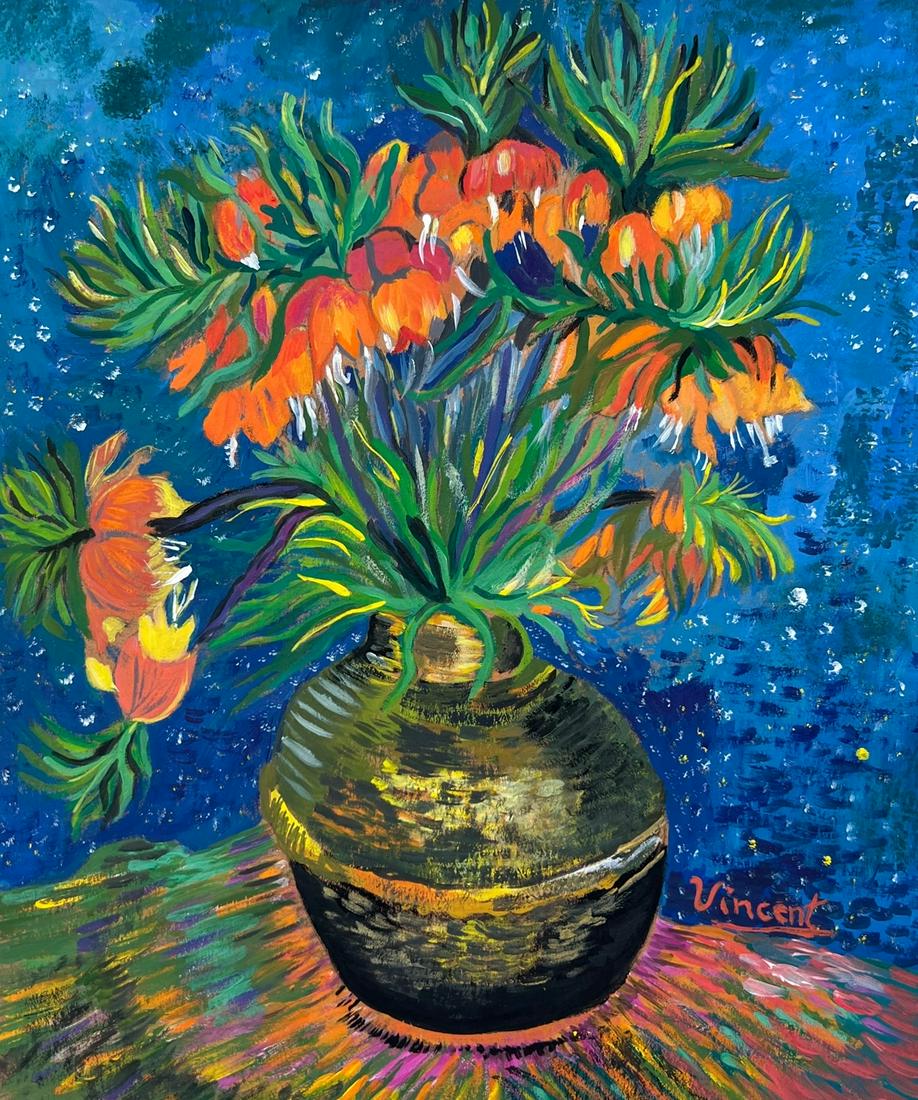 Vincent van Gogh Dutch painting on cardboard Post-Impressionism (1 of 2)