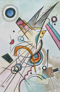 Wassily Kandinsky watercolor on canvas on cardboard Abstract Russian