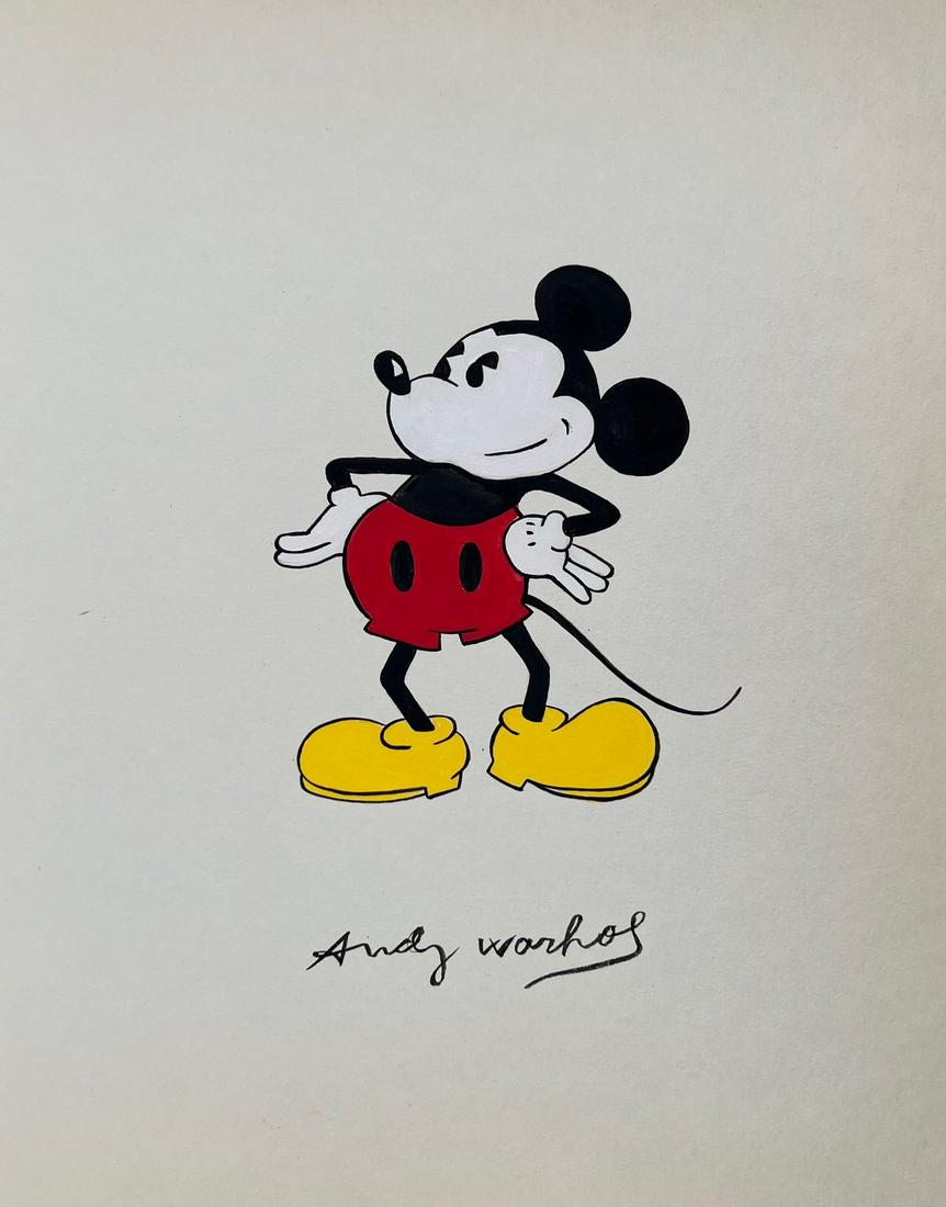Andy Warhol acrylic on paper American Pop Art Mouse (1 of 2)