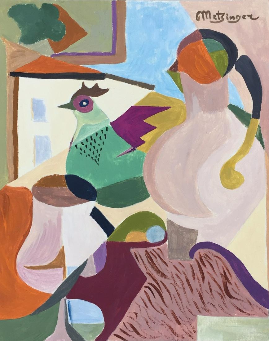 Tempera on paper Jean Metzinger Cubism French still life (1 of 2)