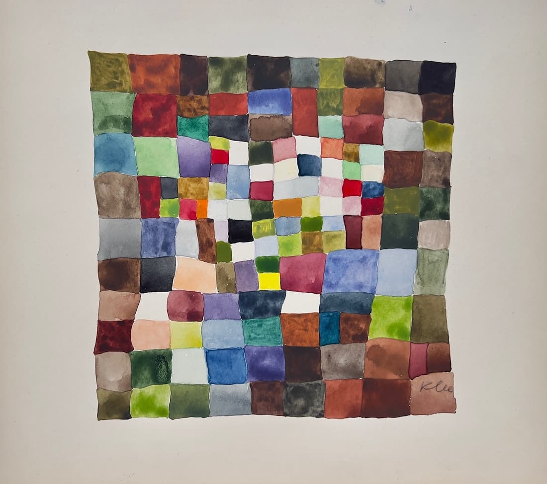 Watercolor on paper Paul Klee Swiss Abstract art (1 of 2)