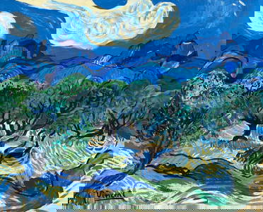 Vincent van Gogh Dutch tempera on cardboard Post-Impressionism landscape