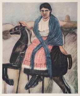 Francisco Goitia offset print lithograph Mexican: Offset print lithograph on the thin paper. 9,5 x 12,4 in. (24 x 31,5 cm). Francisco Bollain y Goitia Garcia (1882-1960, Mexican). From a private collection.