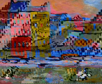Gouache on paper Wassily Kandinsky after Russian Abstract (1 of 2)
