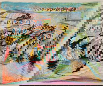 Pastel on paper Pablo Picasso after Spanish Cubism (1 of 2)