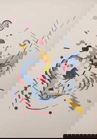 Wassily Kandinsky after Russian Abstract watercolor on paper geometric shapes (1 of 2)