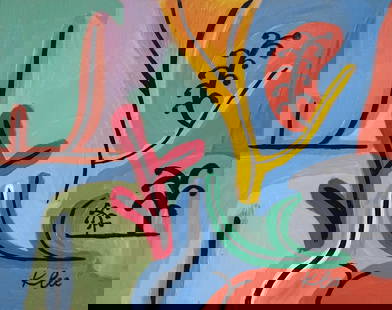 Paul Klee after Swiss German Surrealism tempera on paper abstract composition: Tempera on paper, painting. From a private collection. 6,1 x 7,7 in. (15,5 x 19,5 cm). Paul Klee (1879-1940, Swiss). It is being sold in the manner or style of the artist. Depicts an abstract composit