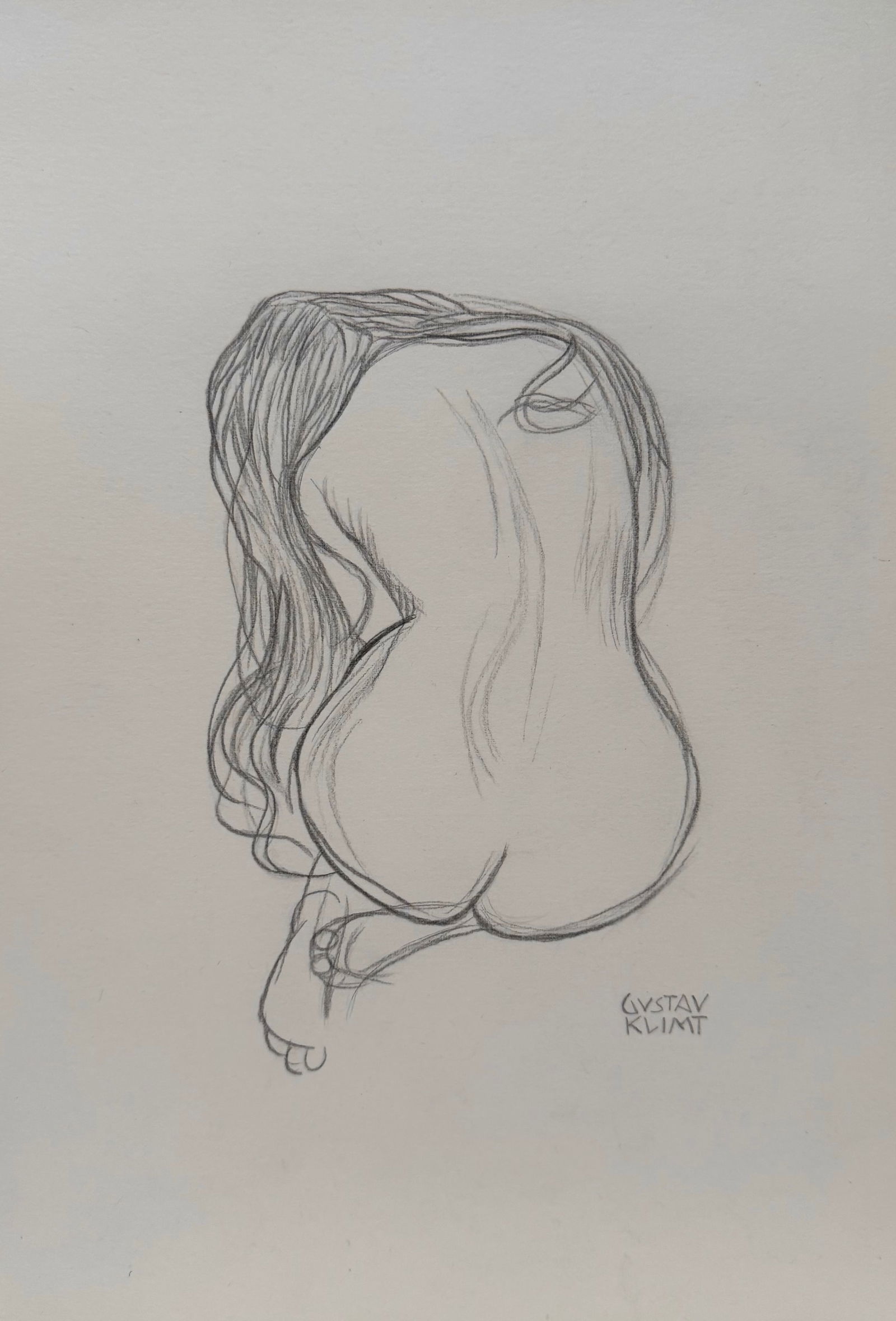 Drawing Gustav Klimt after Austrian Modernist charcoal portrait 1862-1918: Charcoal on paper, drawing. From a private collection. 7,8 x 11,3 in. (19,7 x 28,7 cm). Gustav Klimt (1862 - 1918, Austrian). It is being sold in the manner or style of the artist. Depicts a sketch of