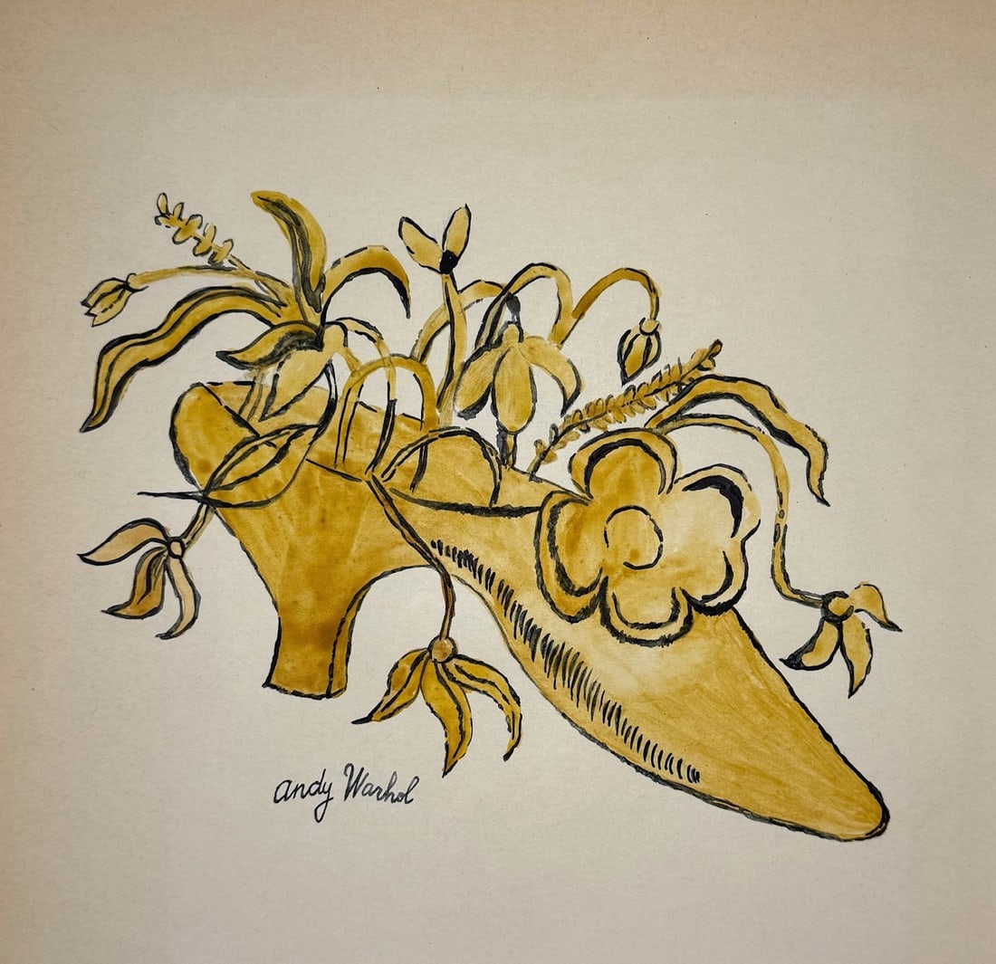 Watercolor ink painting Andy Warhol after American Pop Art 1928-1987 (1 of 2)