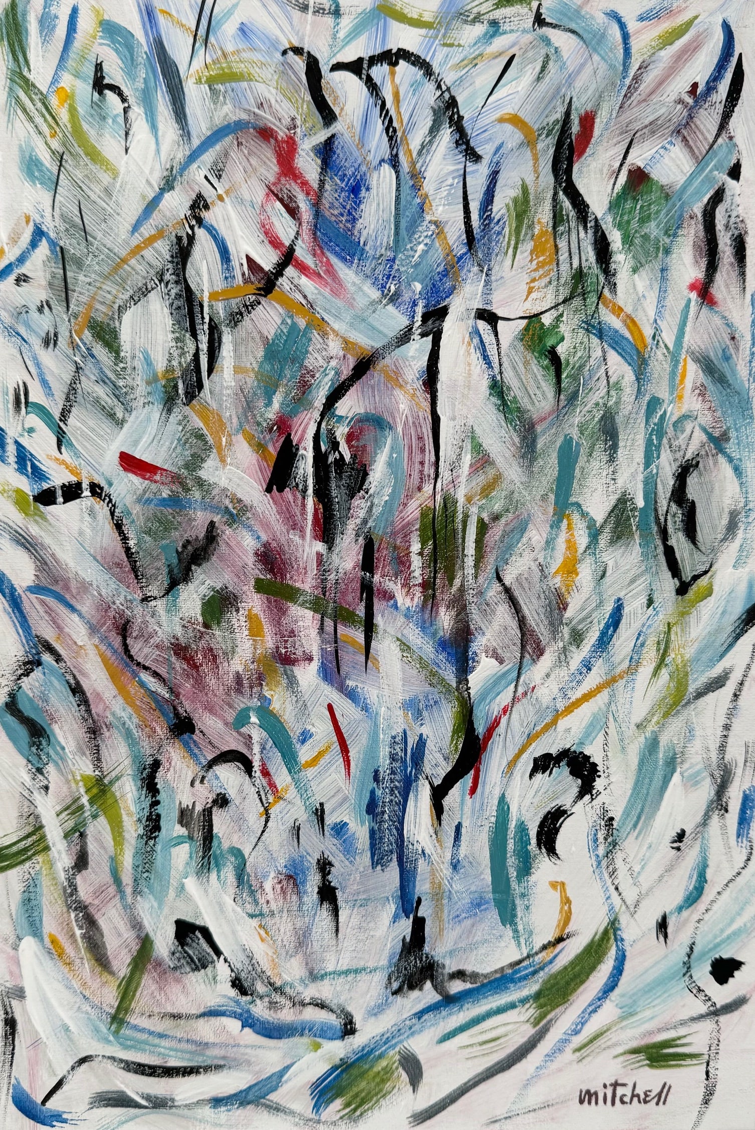 Mixed media Joan Mitchell after American Abstract Expressionism (1 of 2)