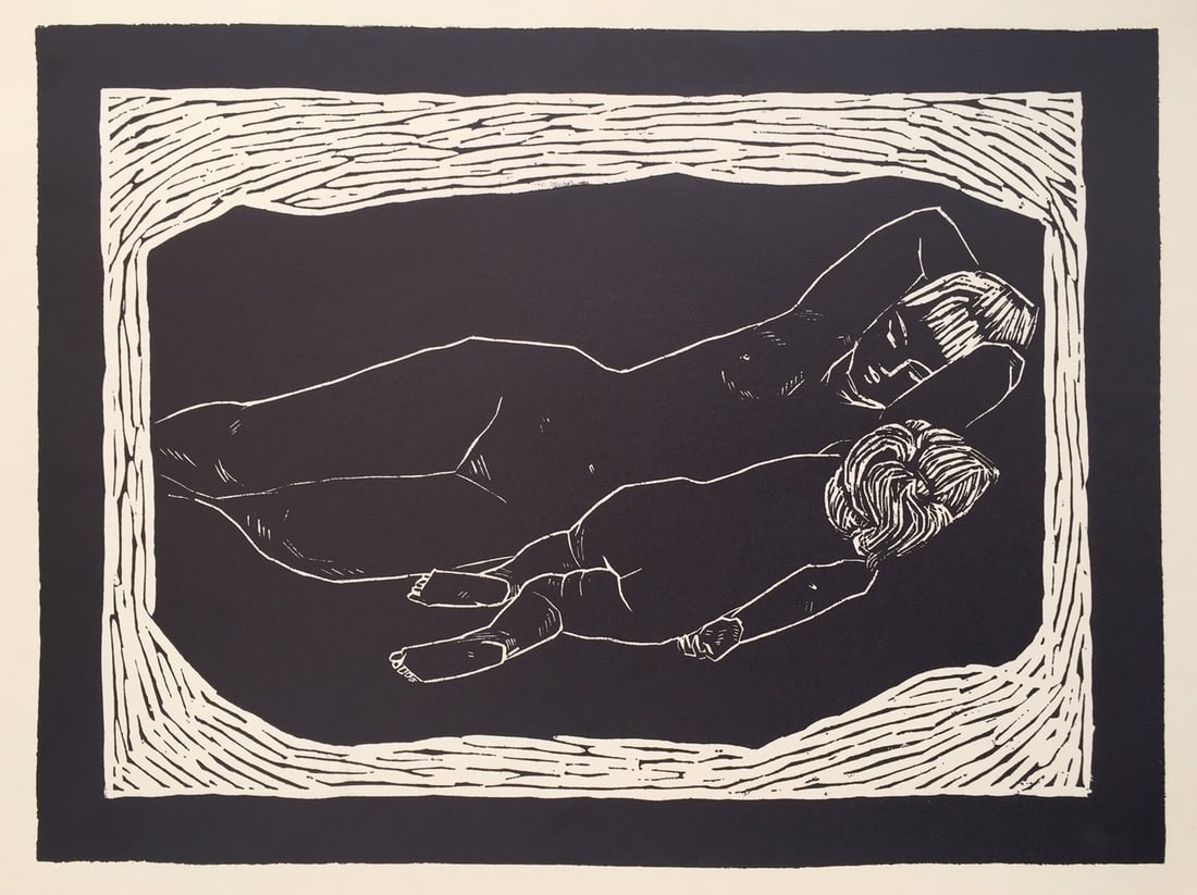 Vintage Litho print on paper Russian Sacharov mother and child peace (1 of 3)