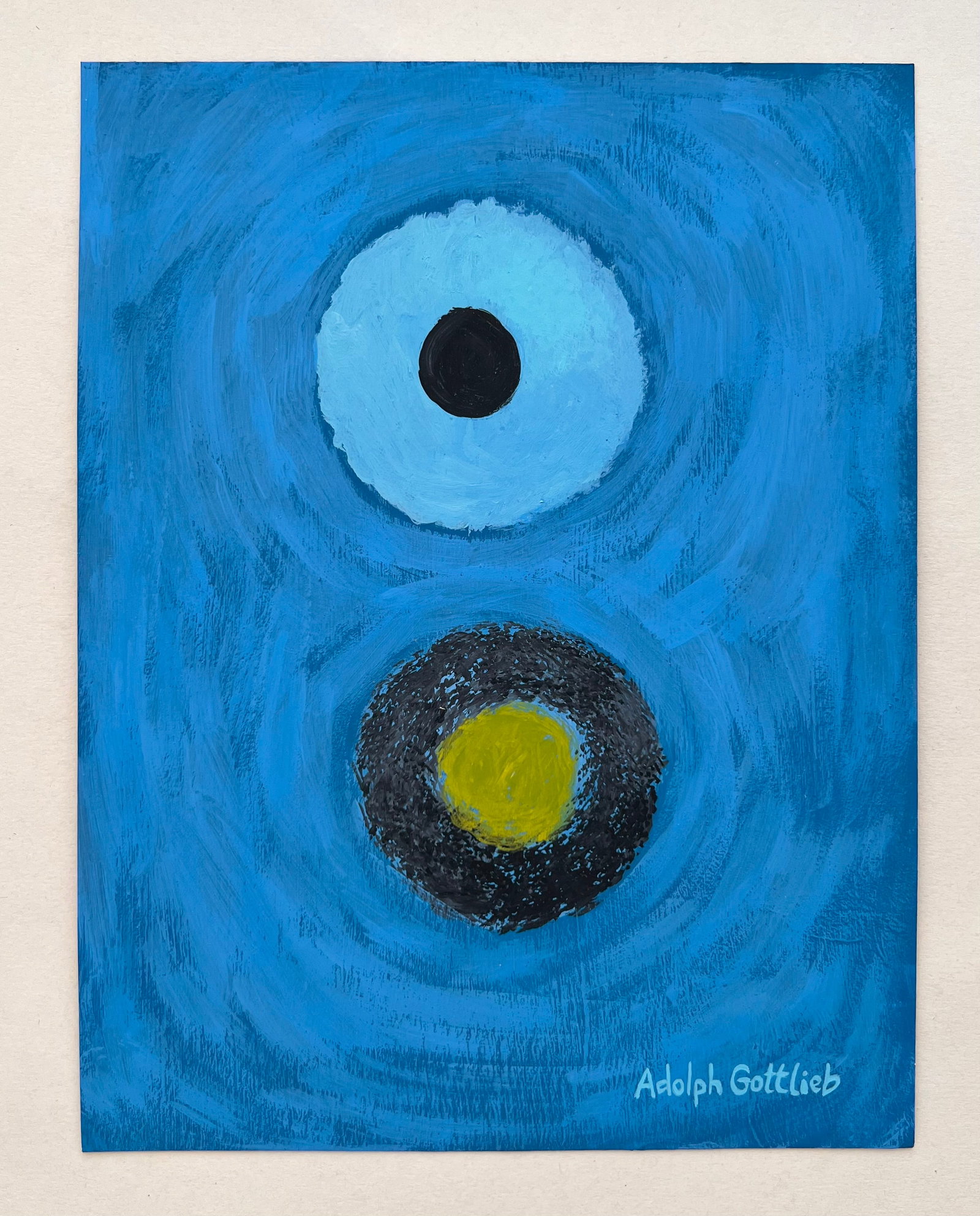 Adolph Gottlieb after American Abstract Expressionism tempera on paper - 2
