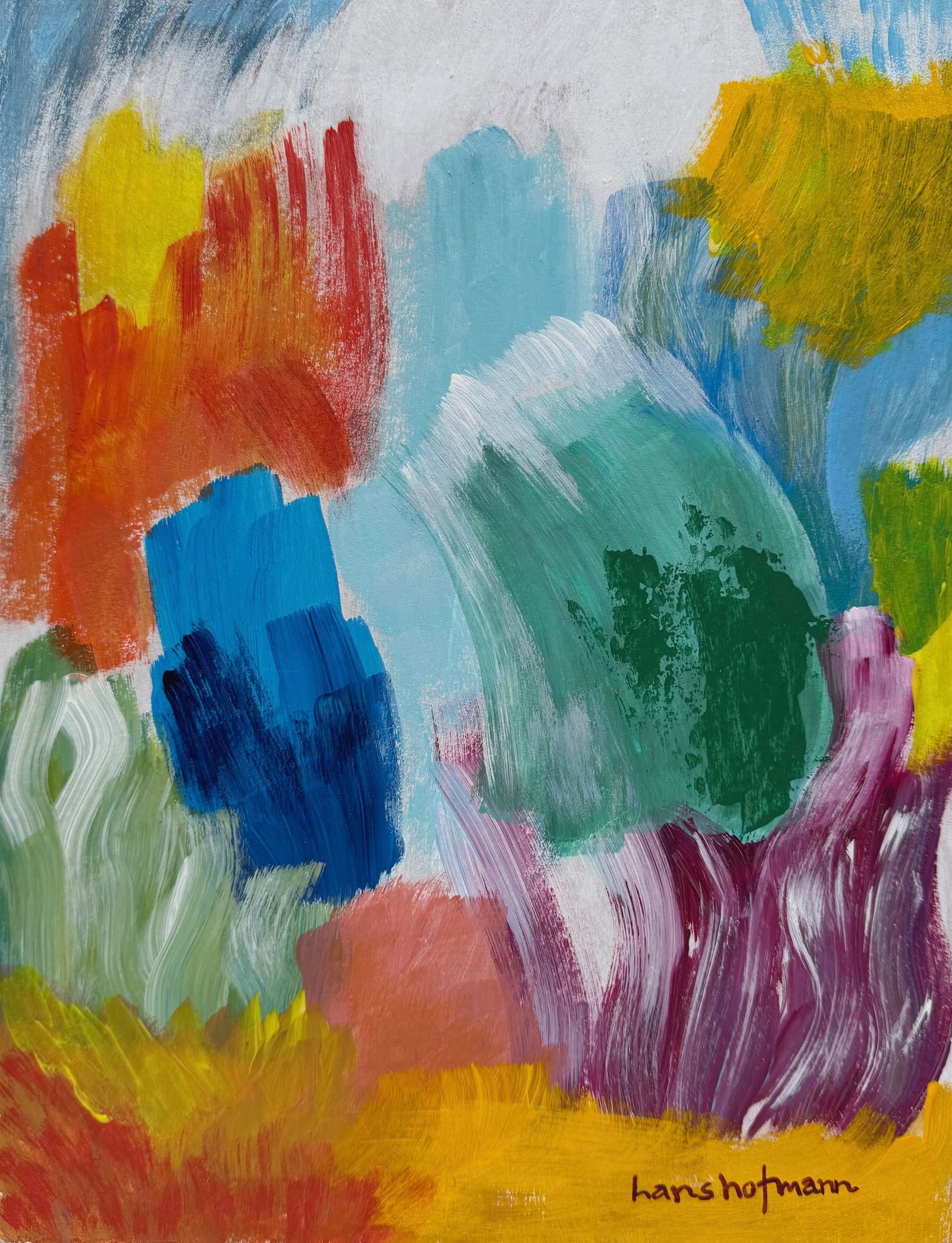 Hans Hofmann after American Abstract Expressionist painting abstract composition (1 of 2)
