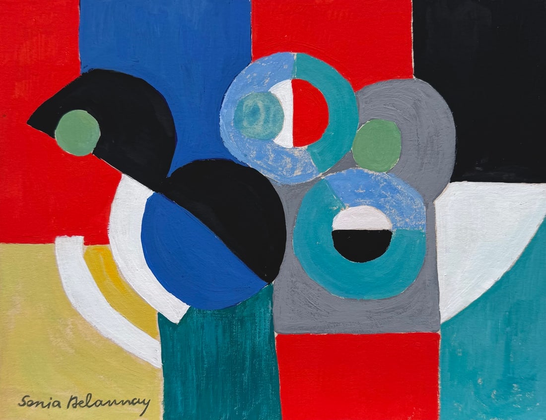 Sonia Delaunay after French Ukrainian Abstract painting geometric composition (1 of 2)