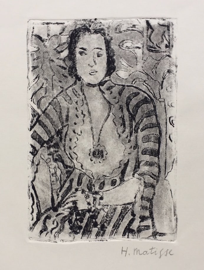 Henri Matisse linocut etching Expressionism French female portrait woman (1 of 2)