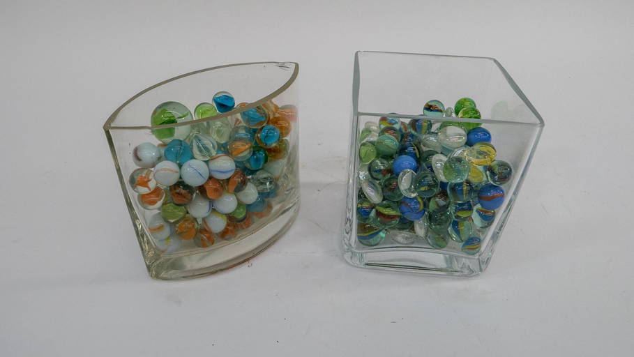 Glass Vases & Marbles