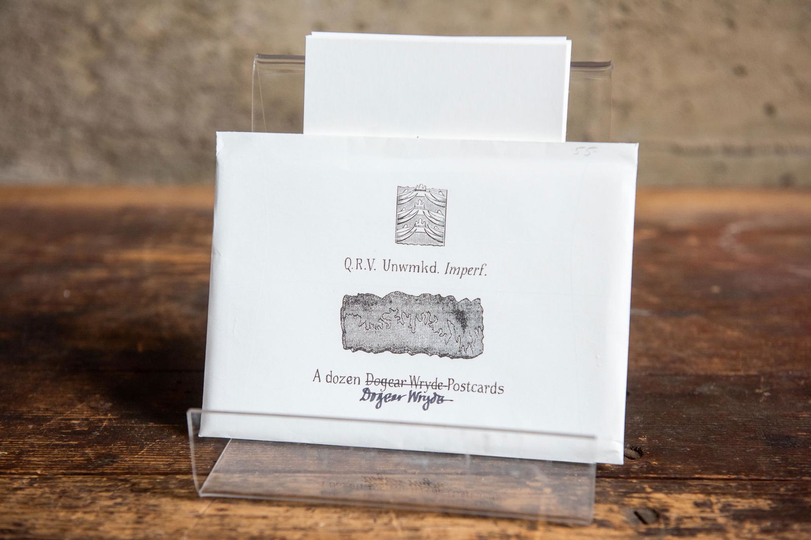 FIRST EDITION: Q.R.V. UNWMKD. IMPERF. A DOZEN DOGEAR WRYDE POSTCARDS SIGNED (1 of 6)